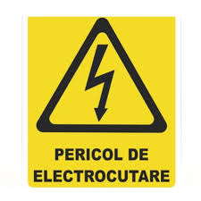 Autocolante pericol de electrocutare